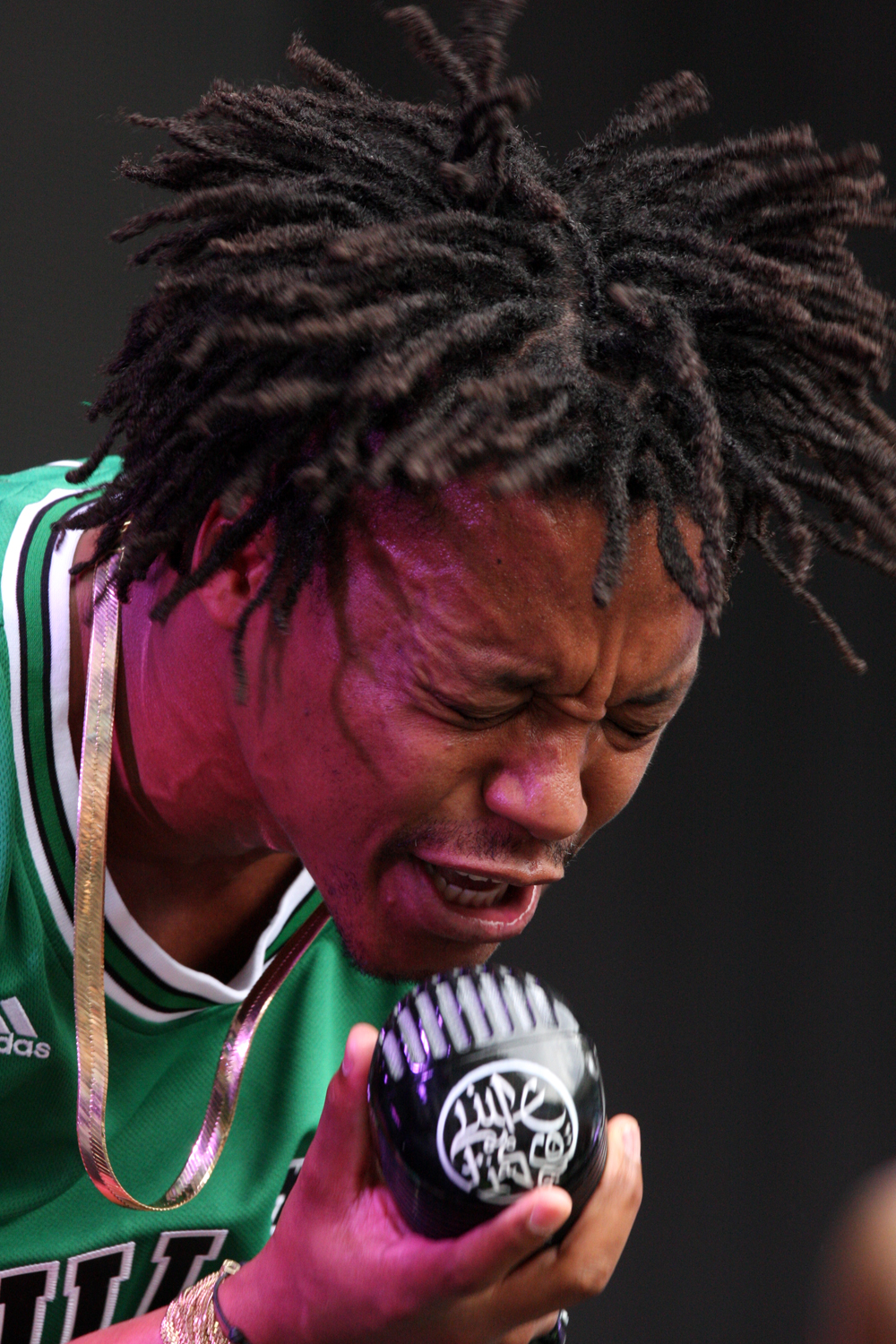 Lupe Fiasco performing in Sydney, 2012.